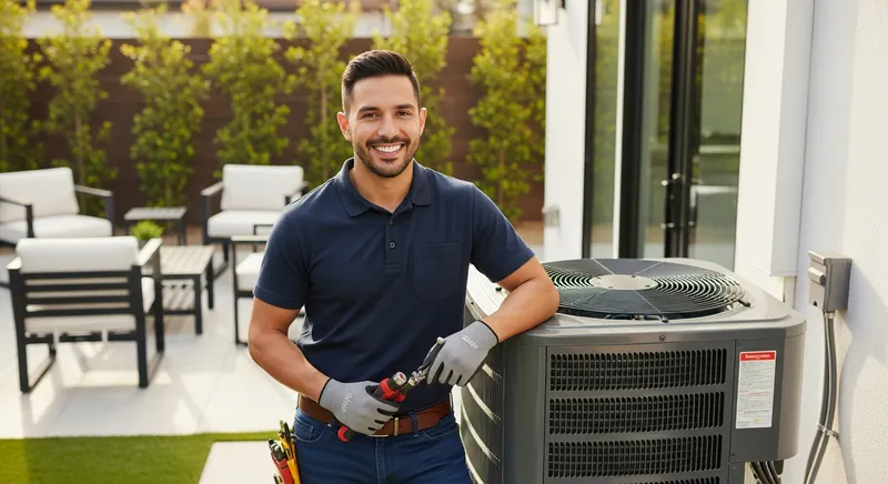 hvac technician undertaking emergency ac repairs in encinitas ca
