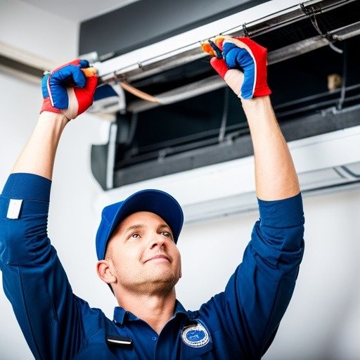 skilled HVAC technician undertaking ac tune-up services in san diego