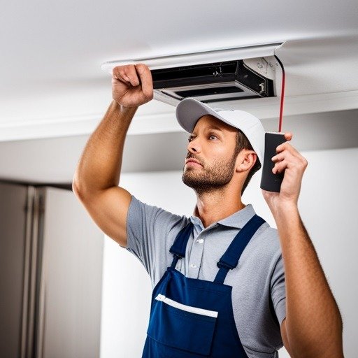 skilled hvac technician undertaking a hvac maintenance service in encinitas